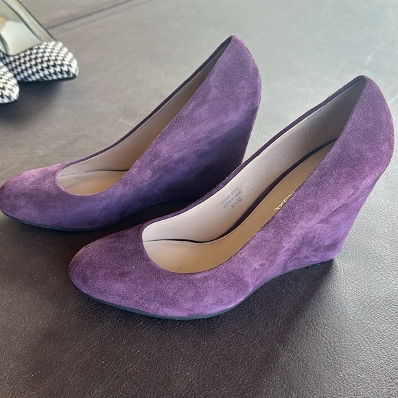 Via Spiga wedge suede shoes size 6.5 EUC - Picture 3 of 9